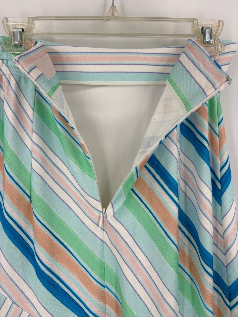Peter Pilotto Jersey Wrap Effect Skirt Pastel Green Blue Asymmetric Size 6 - Picture 16 of 16